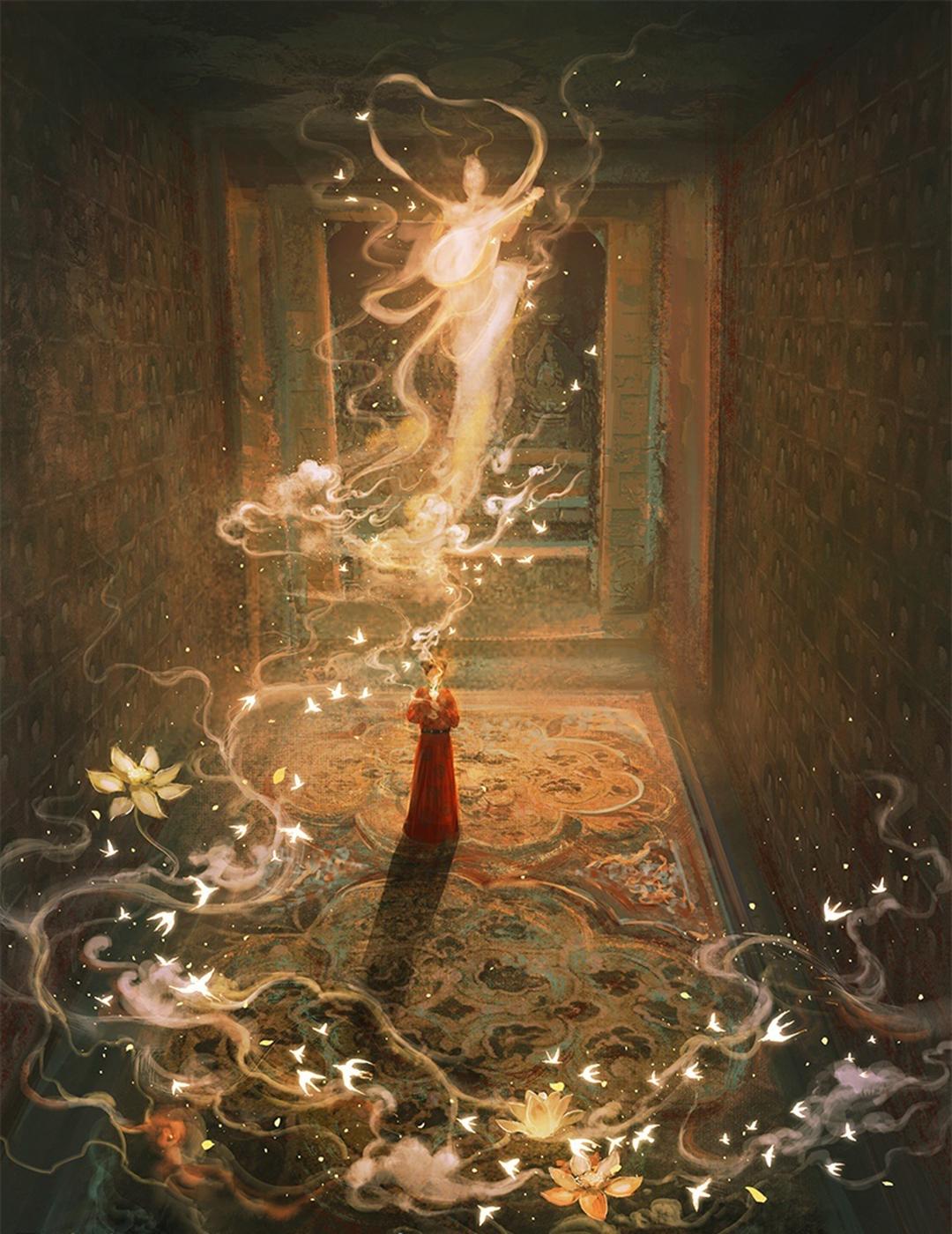 超美的古风人物场景插画,意境优美,一画一江湖,好有中国风韵味 - 知乎