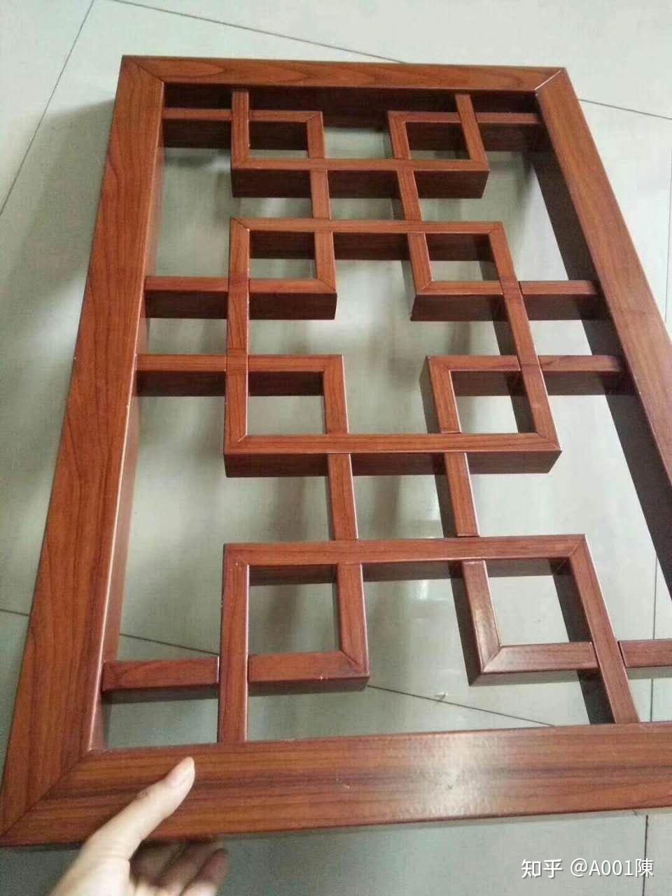美术馆中式铝格栅 窗户造型铝格栅定制