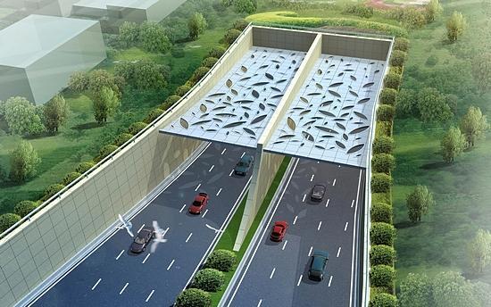 沿富锦路向东,高架上跨同济路,牡丹江路后入地,以隧道形式穿越长江