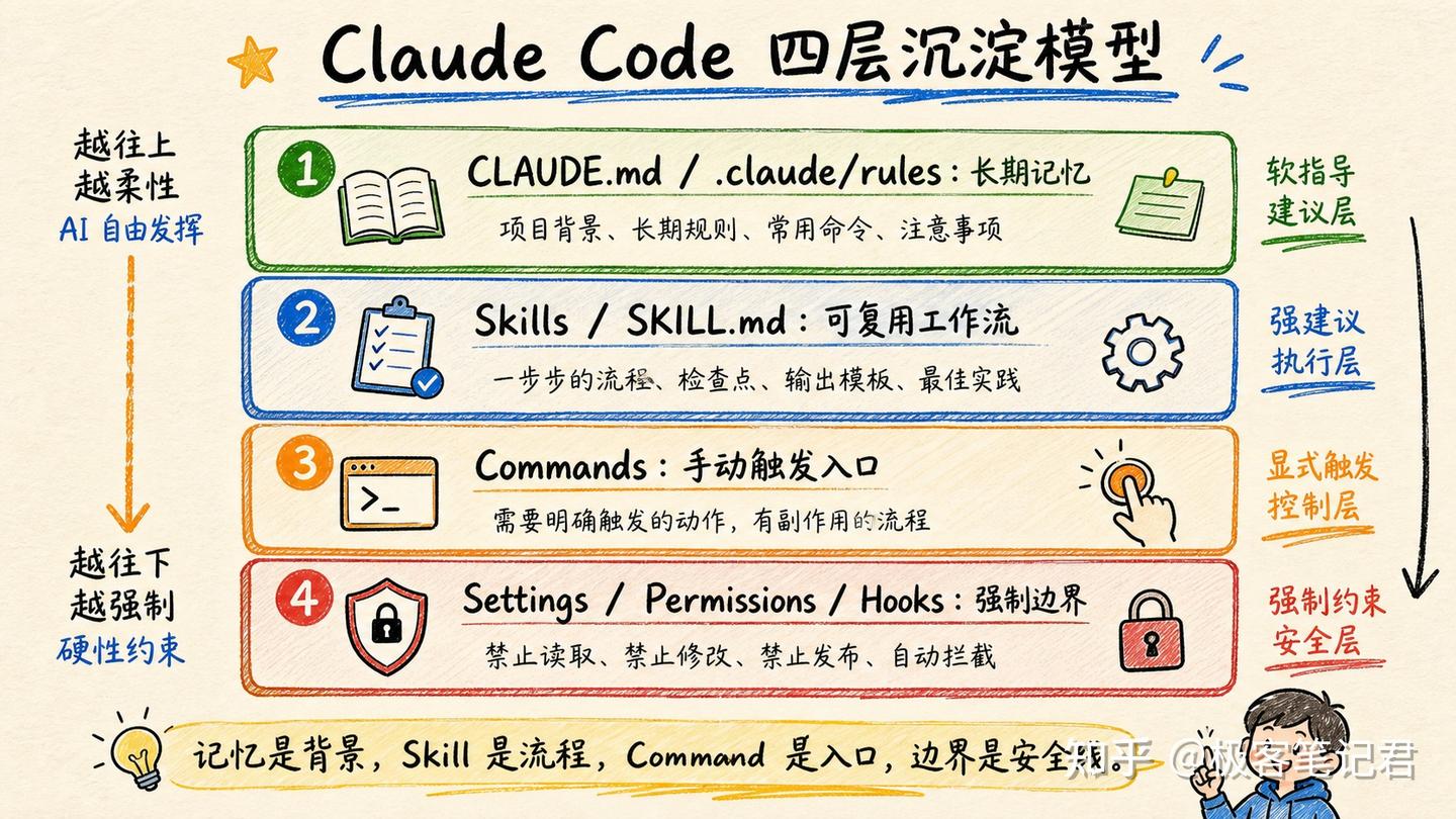 Claude Code 里 CLAUDE.md、Skills、Commands 到底该怎么用？ - 知乎