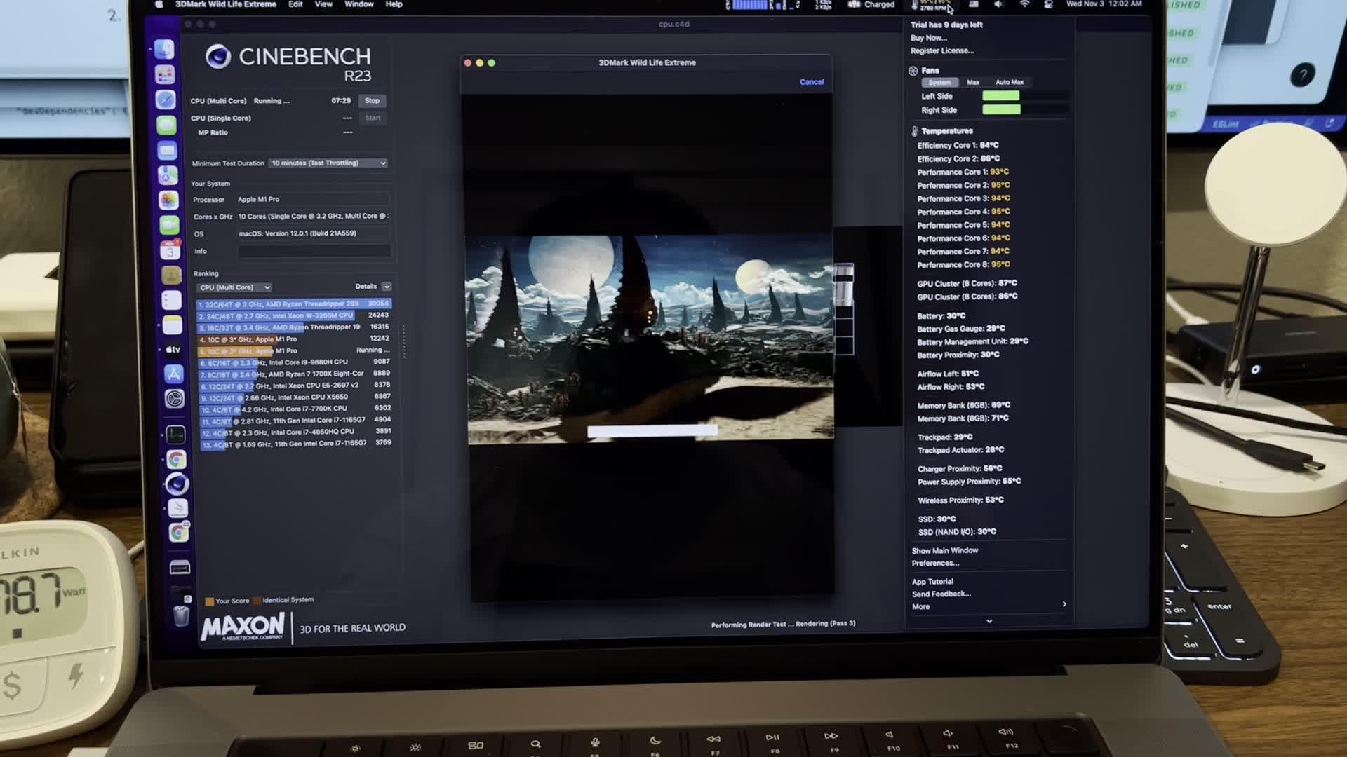 2021 MacBook Pro 14 寸 vs 16寸 vs 2019 16寸功耗，发热和噪声测试 - 知乎