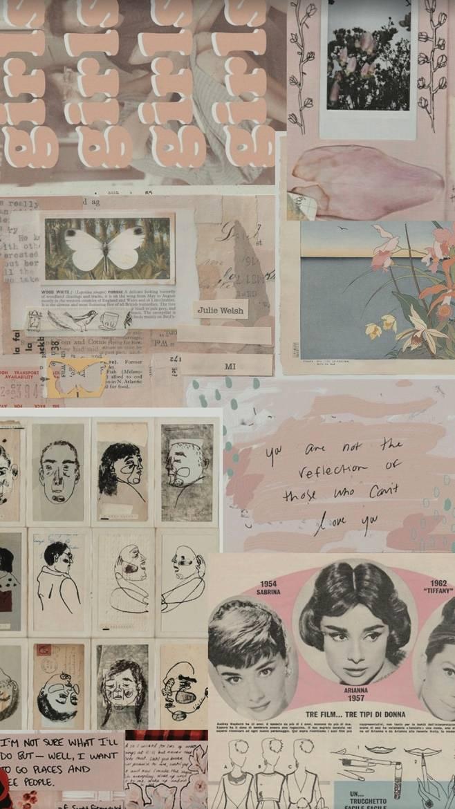 壁纸复古拼接系