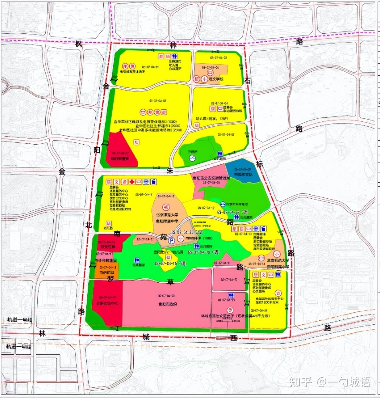 居住用地已建社区有观府壹号,金华园,金龙国际花园等楼盘,教育学校有