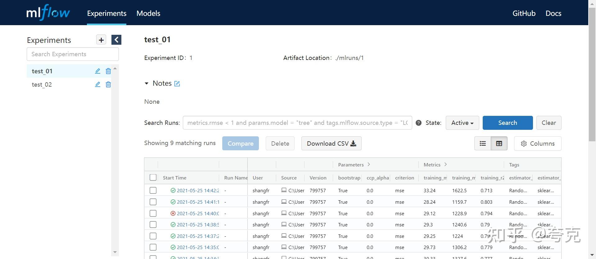 MLflow 的使用 - 知乎