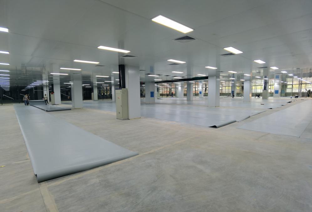 上市企业艾华集团生产车间铺装科洛弗高分子工业地板