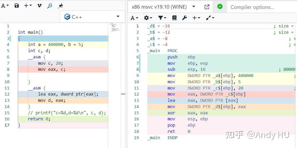 C++ visual studio 2019 ASM汇编入门 - 知乎
