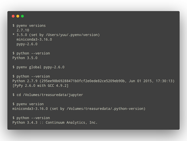 Python pyenv 