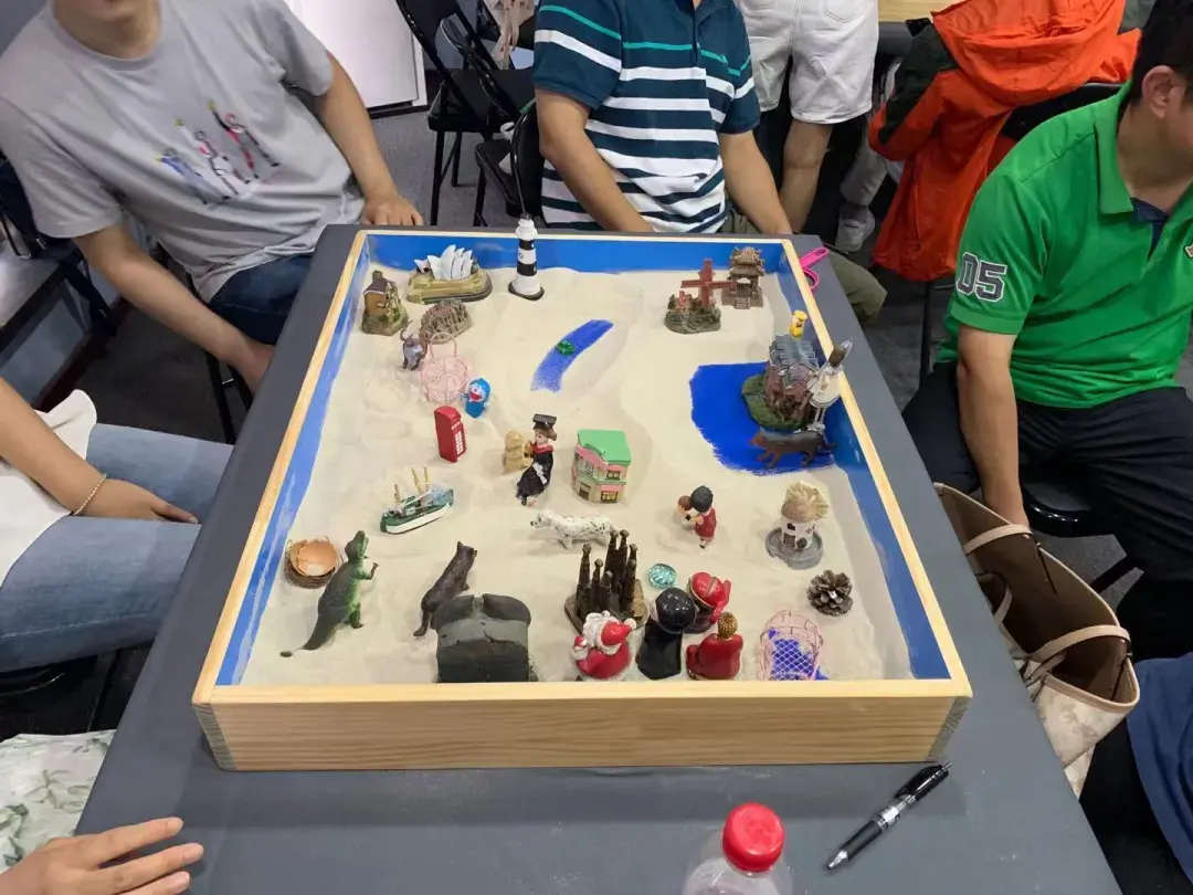 学文教育刘娥老师主讲团体沙盘游戏进行时