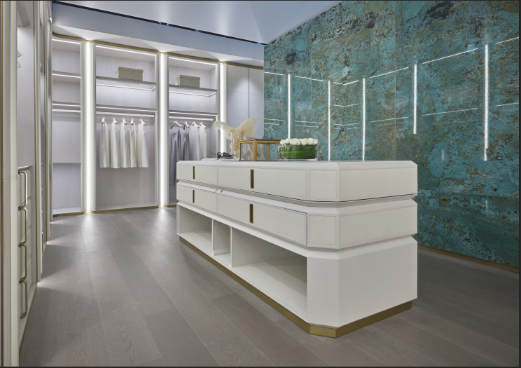 奢系列衣帽间中岛为你的生活增添一种仪式感,想象 —下,当你清晨准备