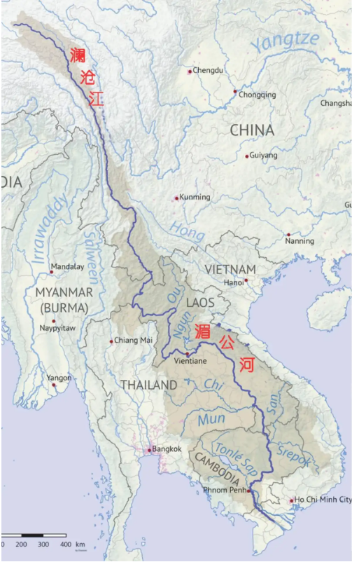 湄公河位置图图片