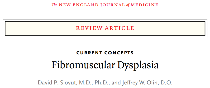 fibromusculardysplasia纤维肌性发育不良分类