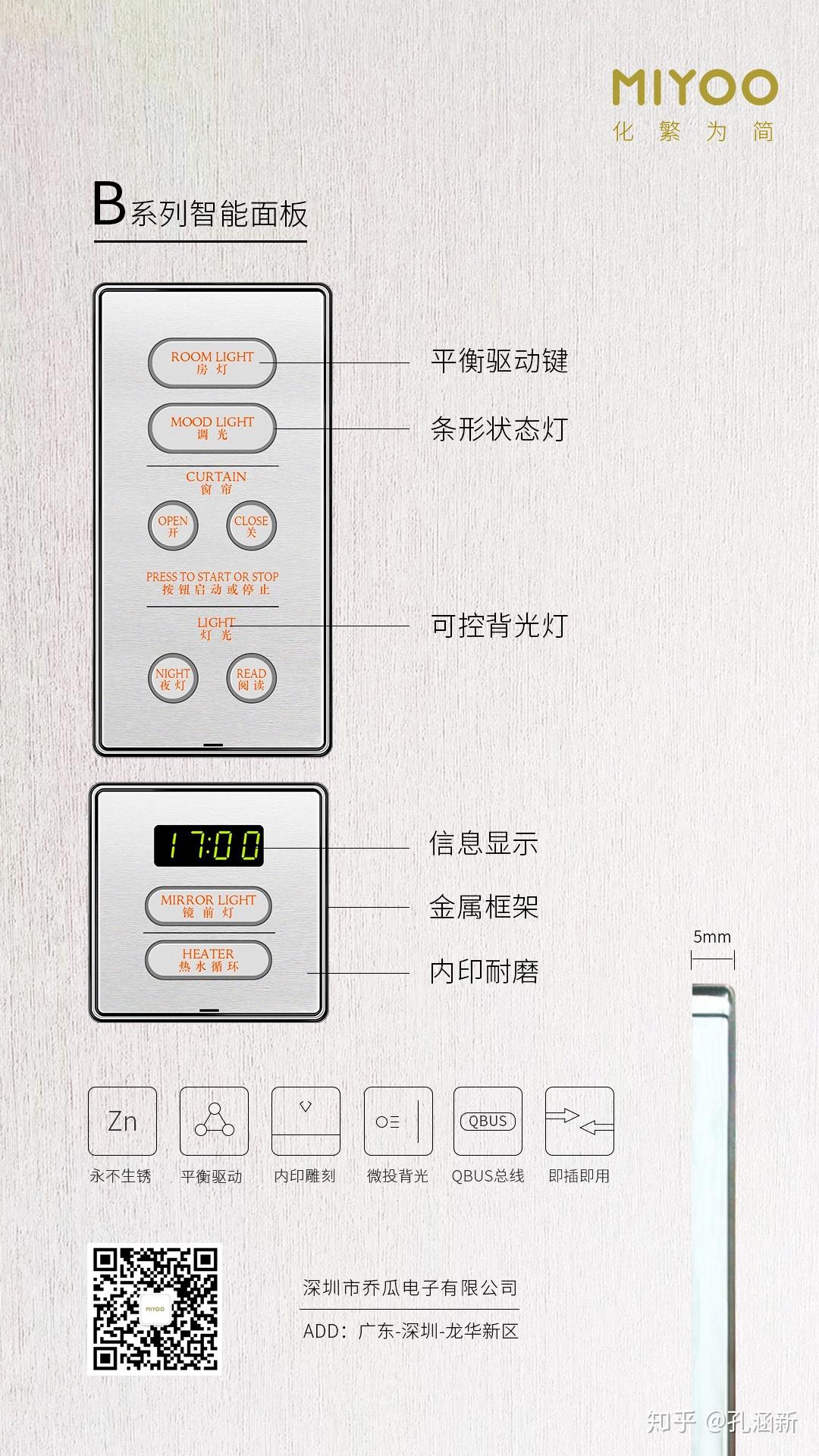 miyooo美攸智能五星住宅半岛面板