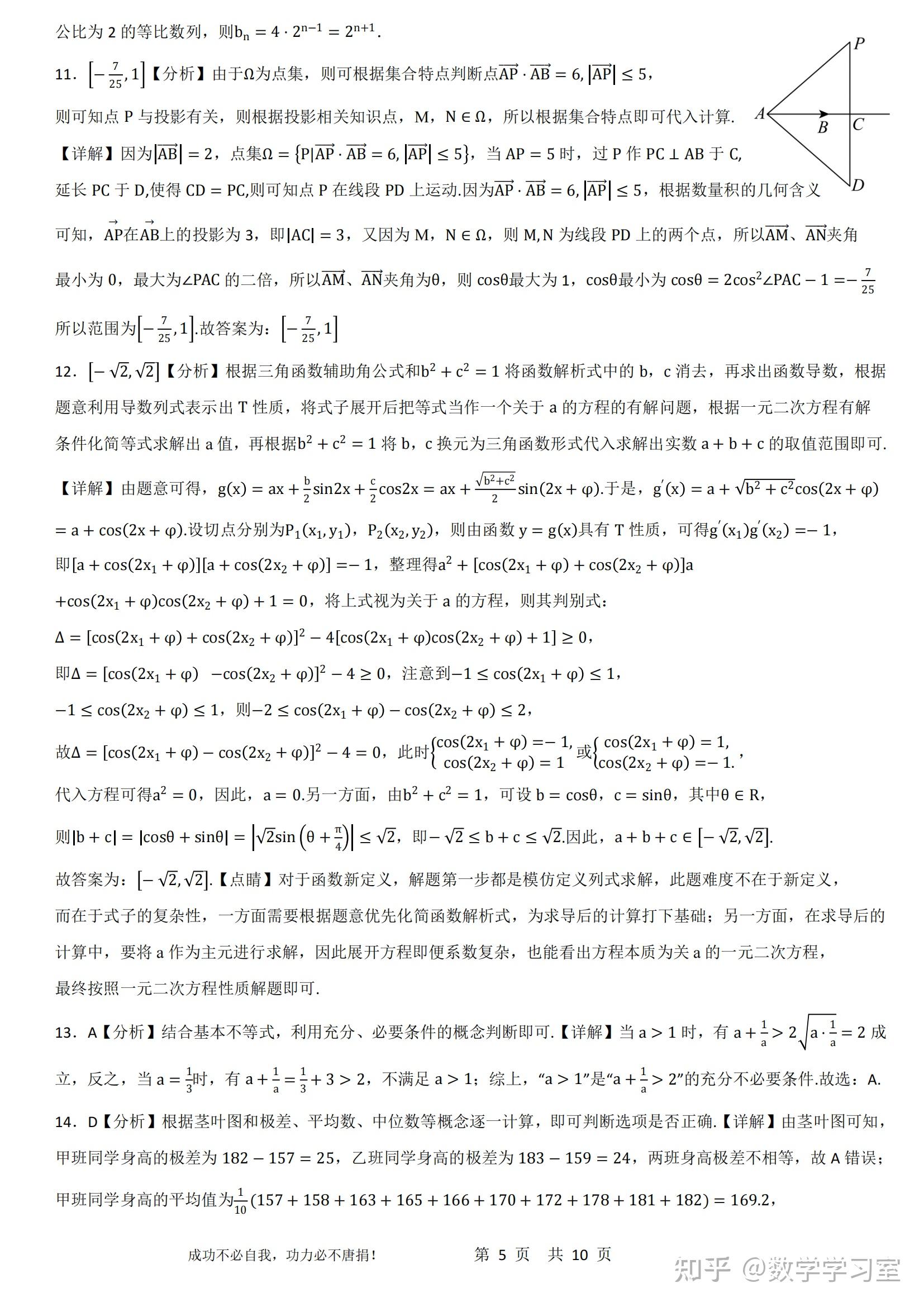 建平中学2024届高三下3月考试数学试题详解
