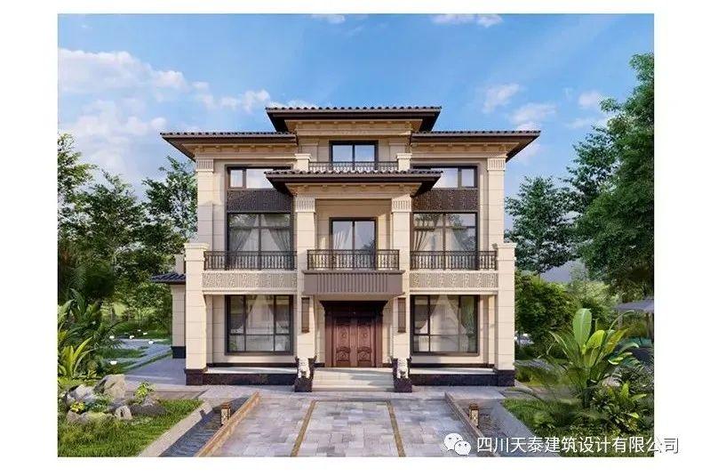 绵阳三台新中式别墅设计施工图纸乡村自建房农村盖洋房别墅