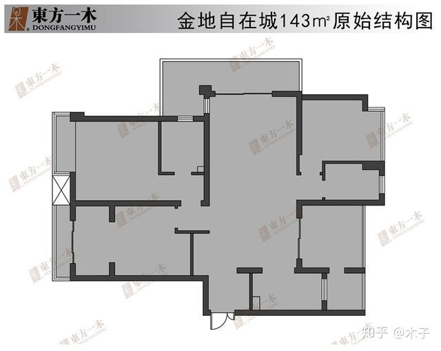 南京金地自在城 ┃ 143平户型方案 ┃ 东方一木装饰 - 知乎