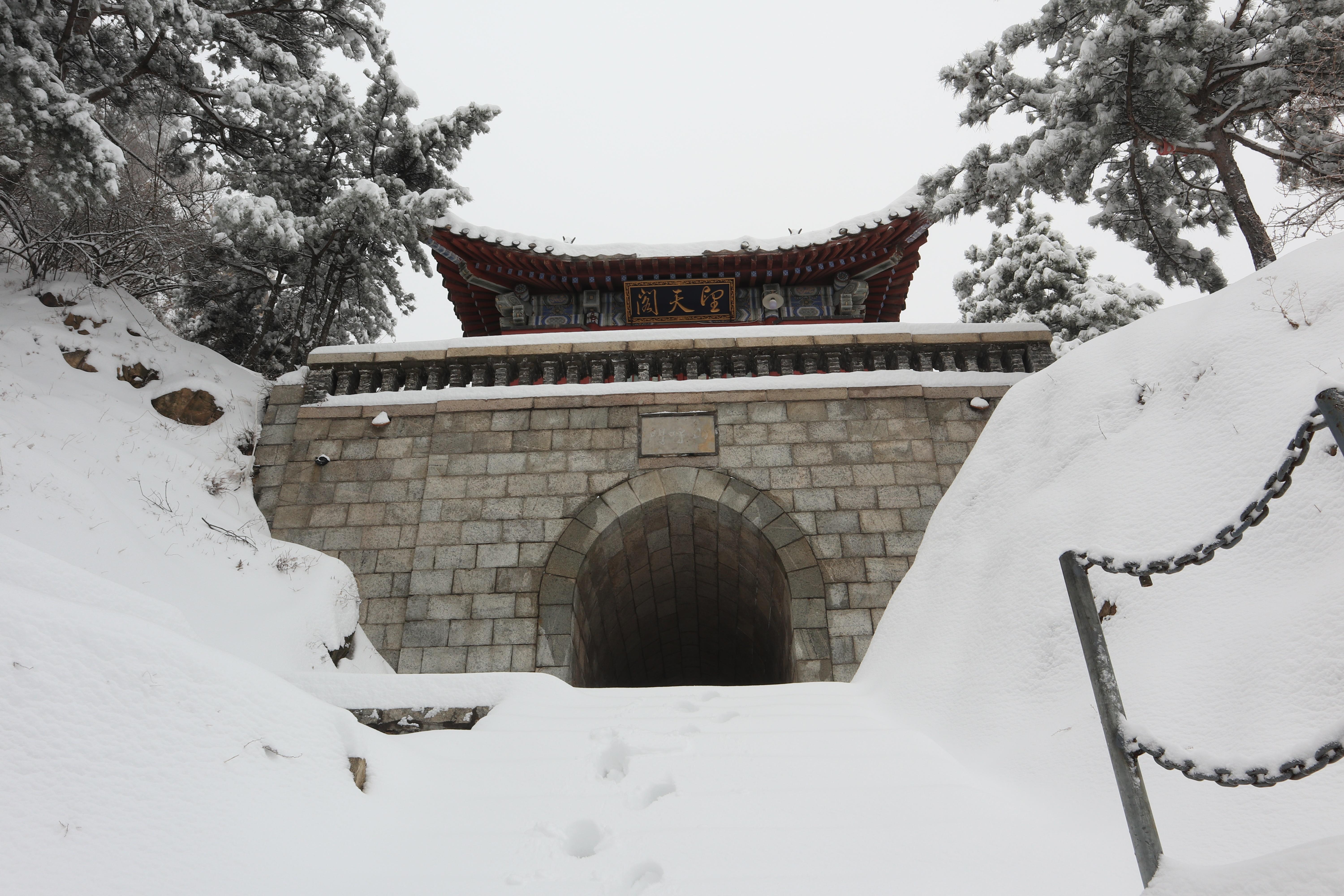 2021春雪后的水墨泰山,后石坞的林海雪原