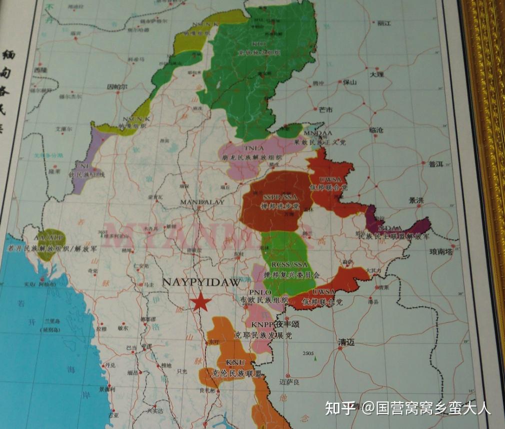 缅甸勐拉地图图片