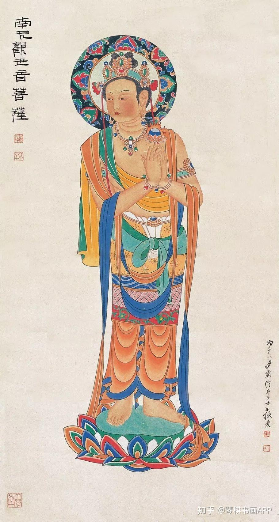 张大千画佛像，佛光普照阿弥陀佛！ - 知乎