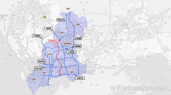 大学二期规划用地,西丽高尔夫用地,塘朗工业区,塘朗山,安托山片区等