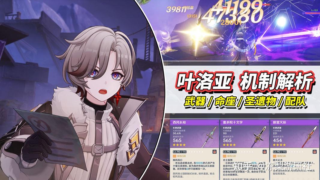 原神：叶洛亚培养攻略｜武器圣遗物推荐，0命可用2命最优 - 知乎