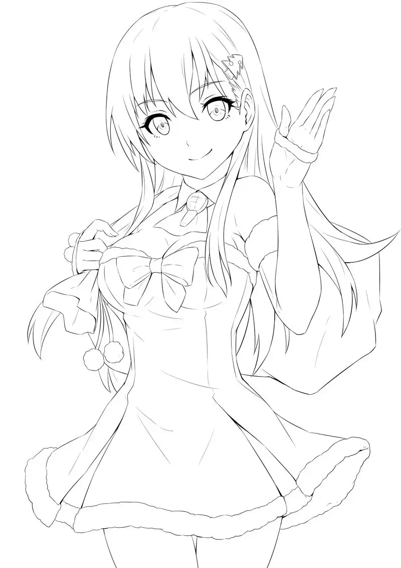 一组高清干净的线稿图这才是真线稿临摹躁起来