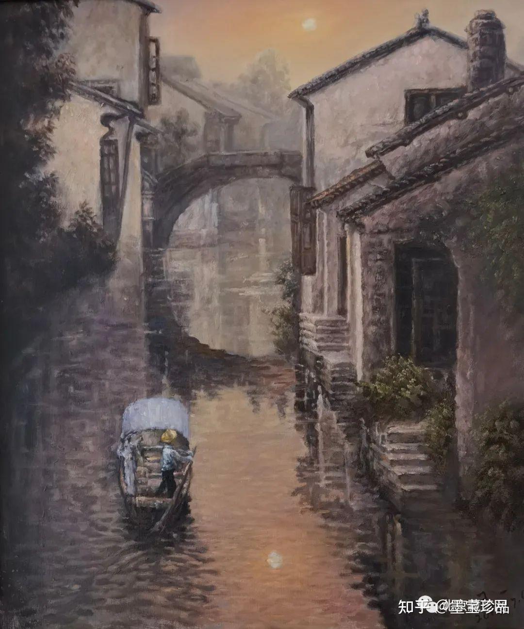 大国工匠运河上的园林盛典苏州段水乡系列油画