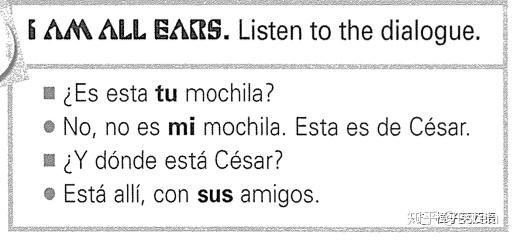 用英语学习西班牙语之possessiveadjectives