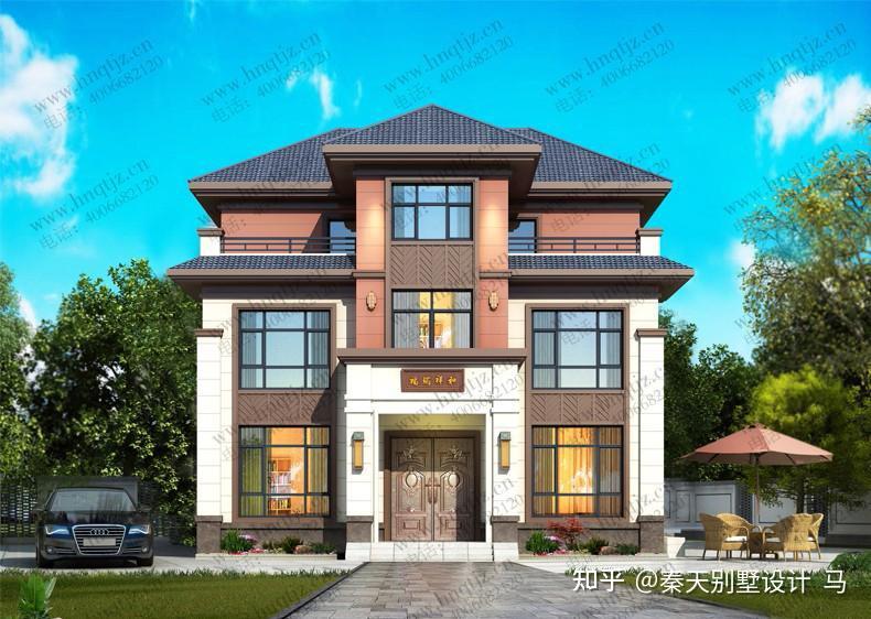 新中式三层自建别墅,11.5*10,占地120平,施工队看了直夸好! - 知乎