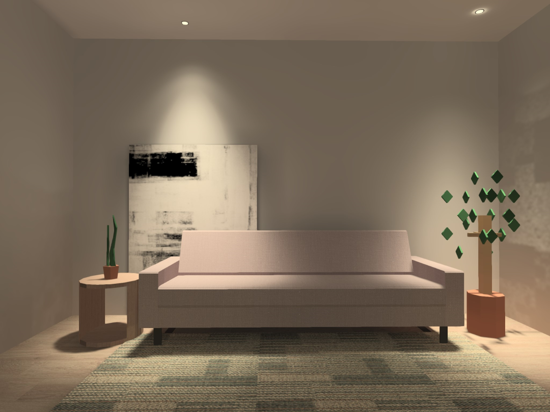 dialux 模拟射灯做重点照明效果▲dialux 模拟壁灯照明效果▲dialux