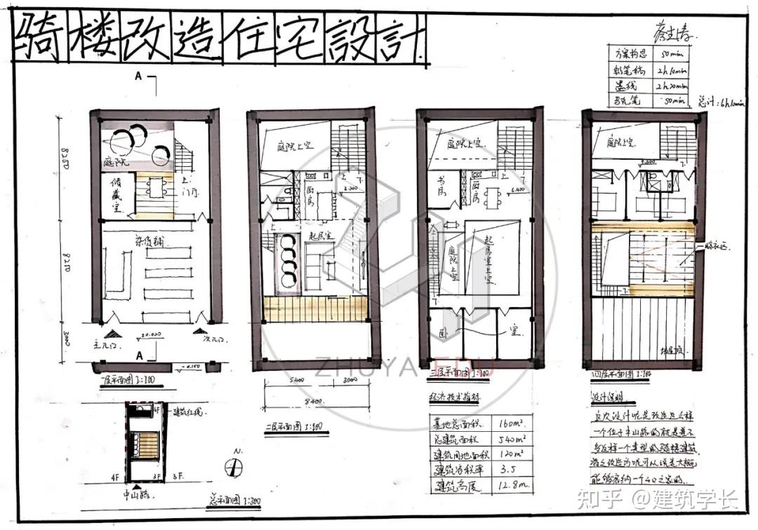 骑楼结构平面图图片