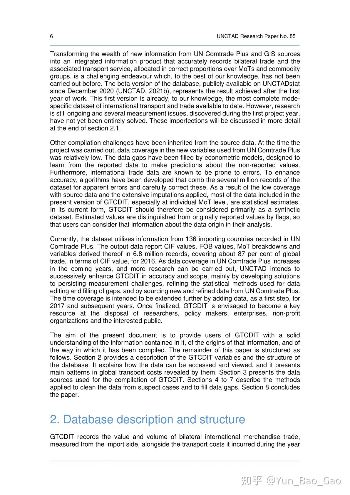 为国际贸易开发全球运输成本数据集:UNCTAD Research Paper No. 85 - 知乎