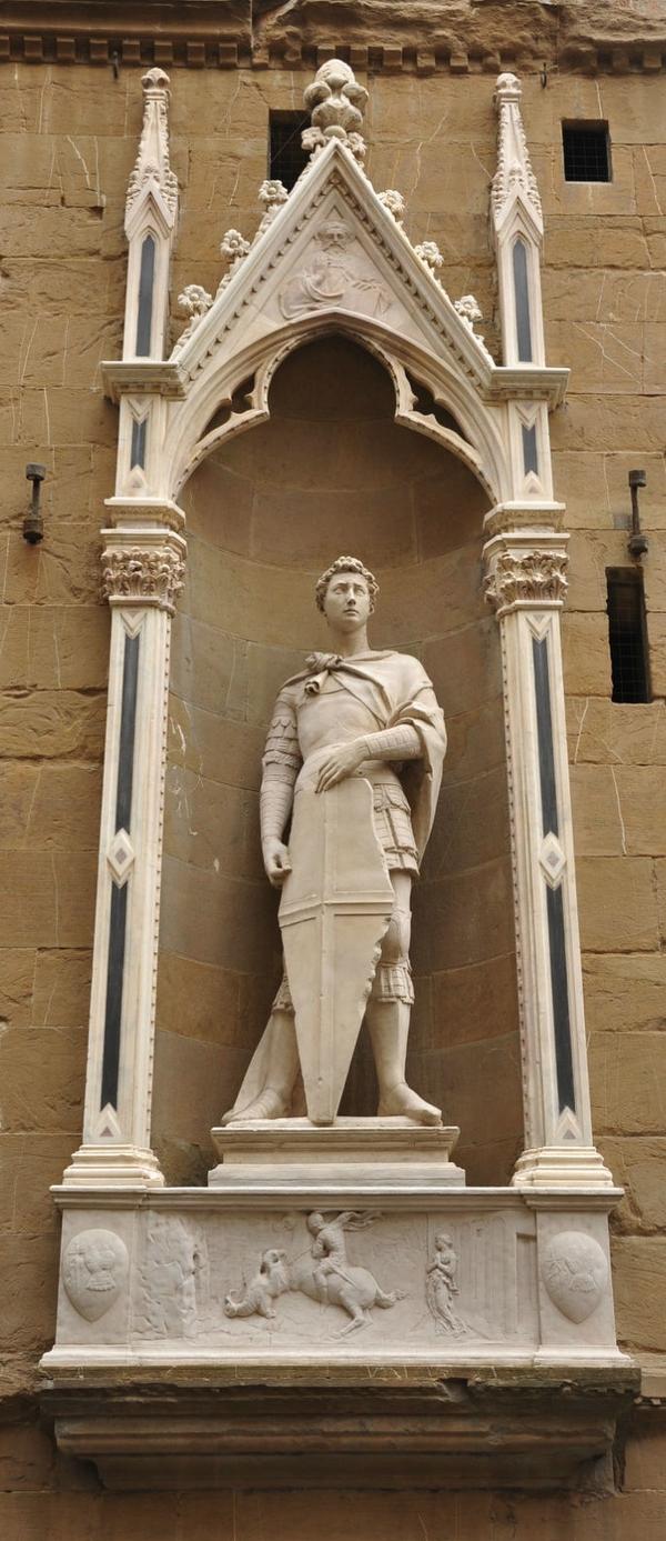 佛罗伦萨圣弥额尔教堂外墙壁龛14座圣人雕像15世纪大师杰作