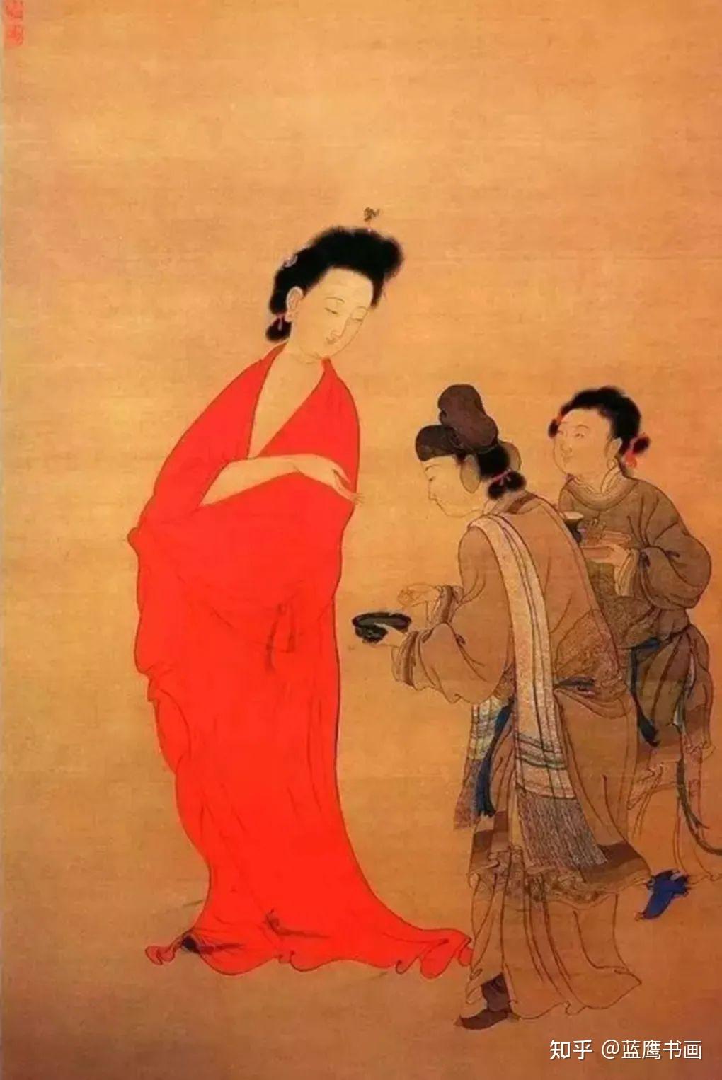 绘画家创作的贵妃出浴图，展现了她莲花般白里透红的迷人形象- 知乎