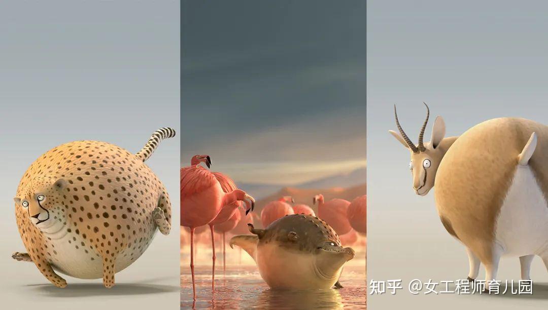 如果动物都变圆了你们看吧我先笑会