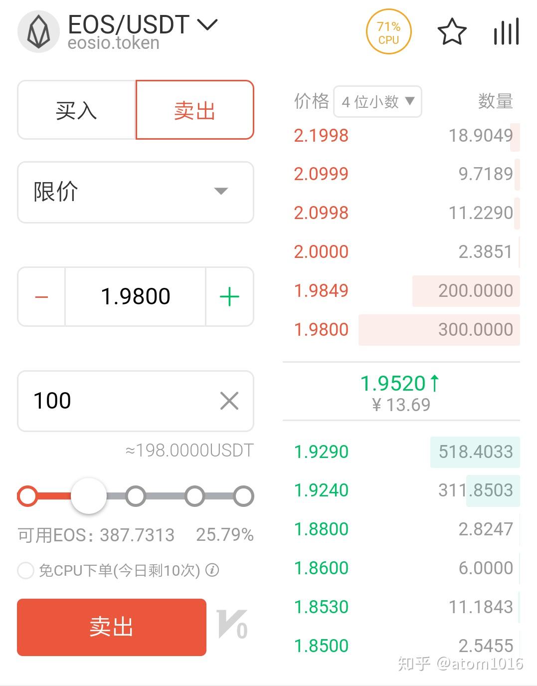 交易所和 newdex 為例,說明 eos/usdt 這個交易對是如何進行搬磚套利