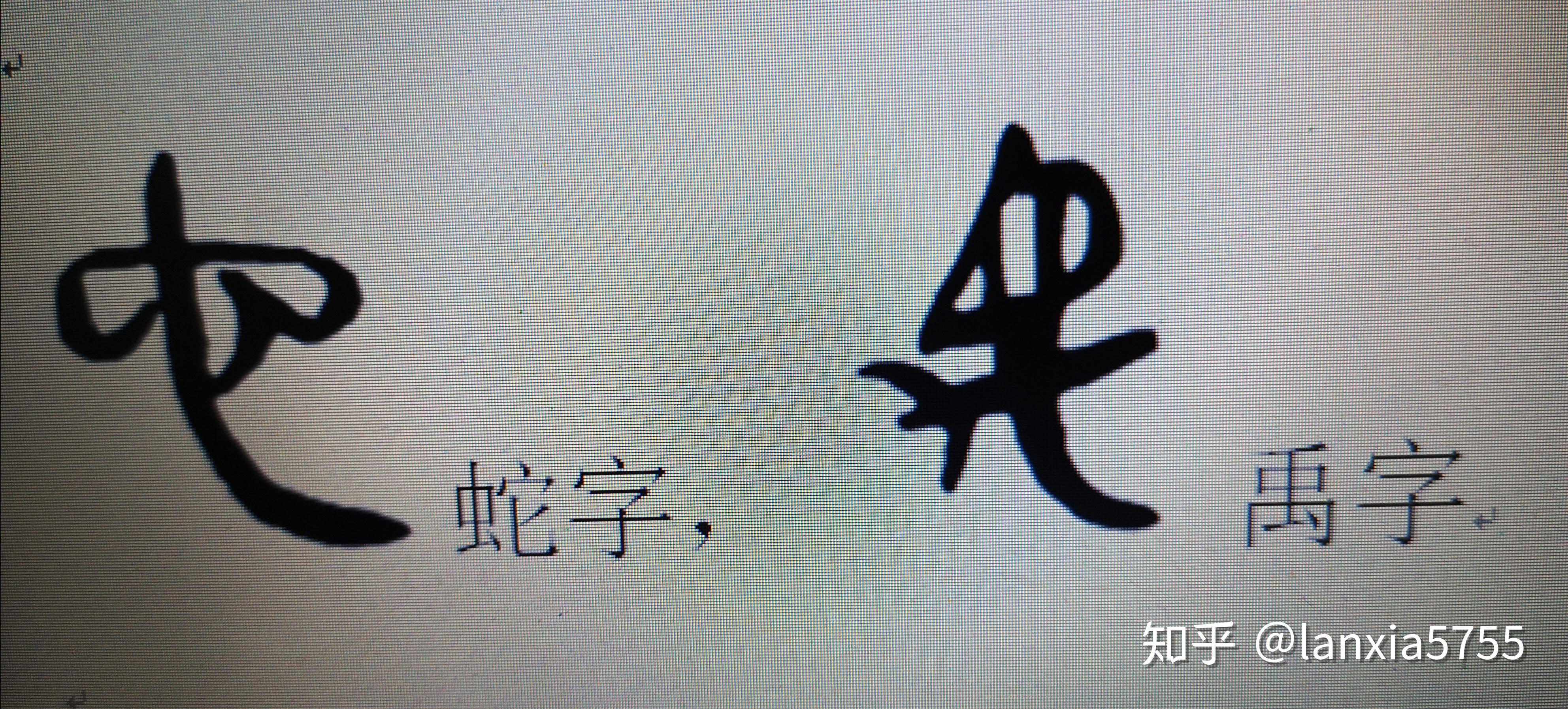 除了古文字的禹,在四川还发现了手心纹巴蜀古文字,也有手拿蛇这个字