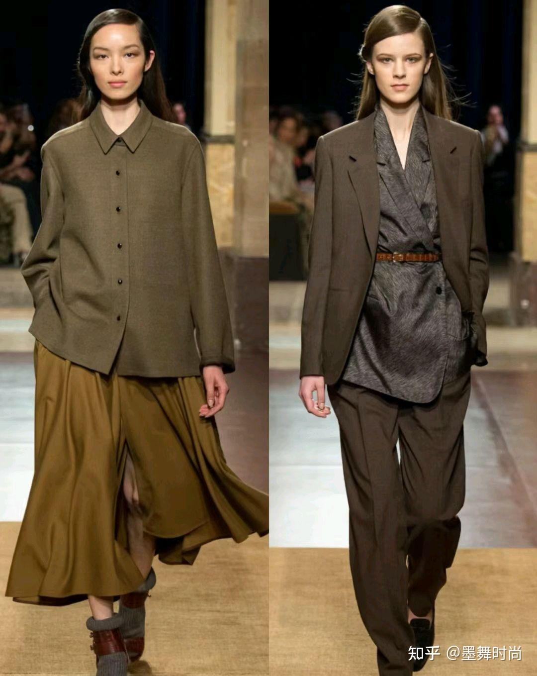 类食物在熟制过程中的褐变反应,运用在穿搭上则是以棕色系为主的搭配