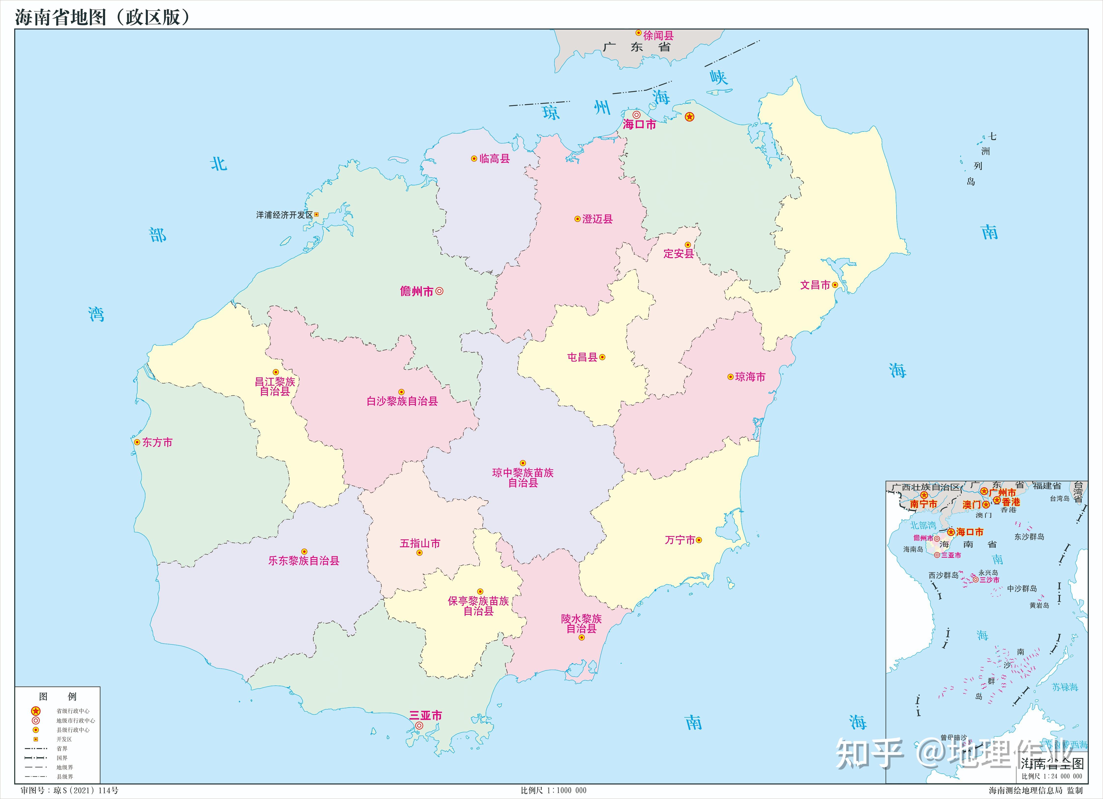 海南省地图