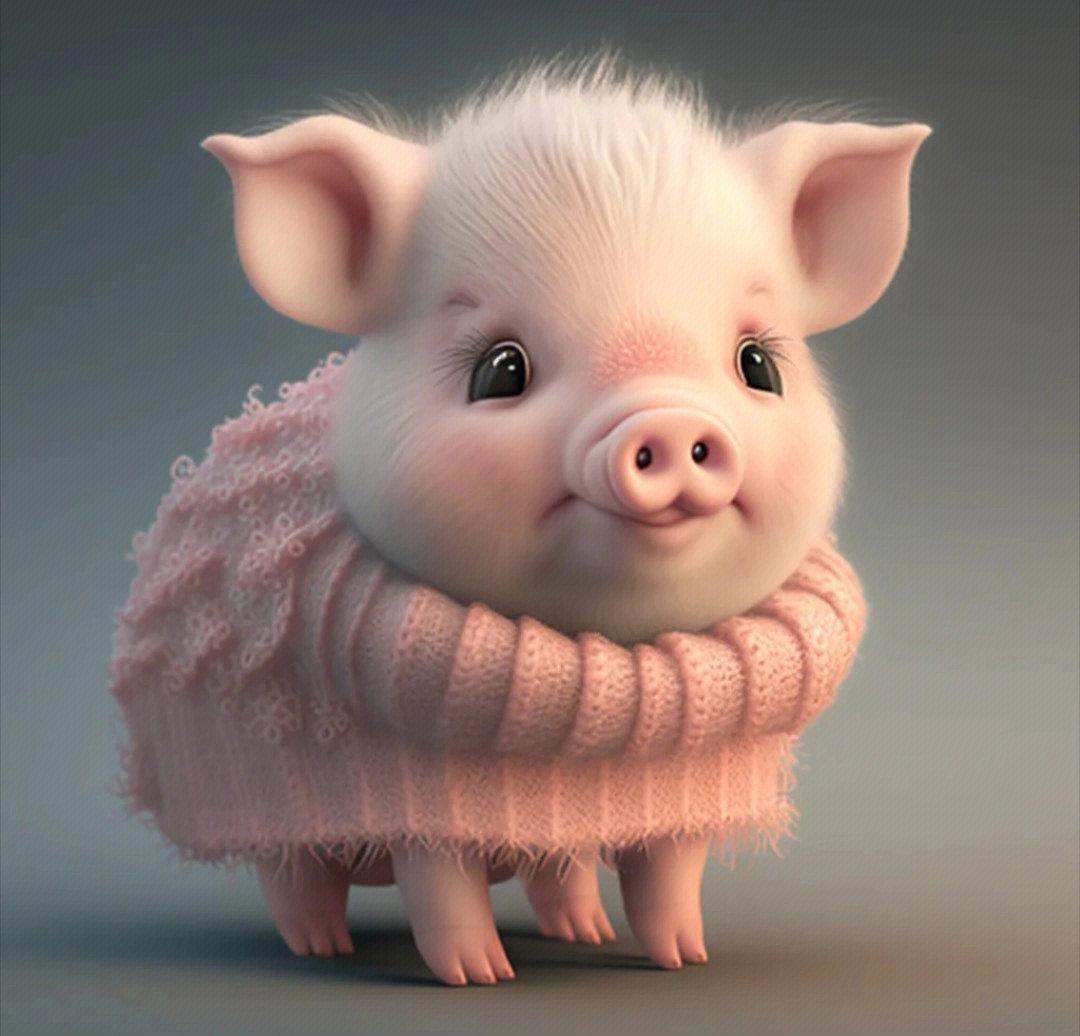 可爱的猪头像 简单图片