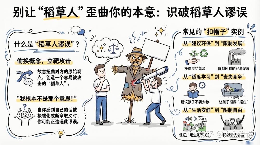 别让对方的诡辩唬住你、误导你——什么是稻草人谬误 - 知乎