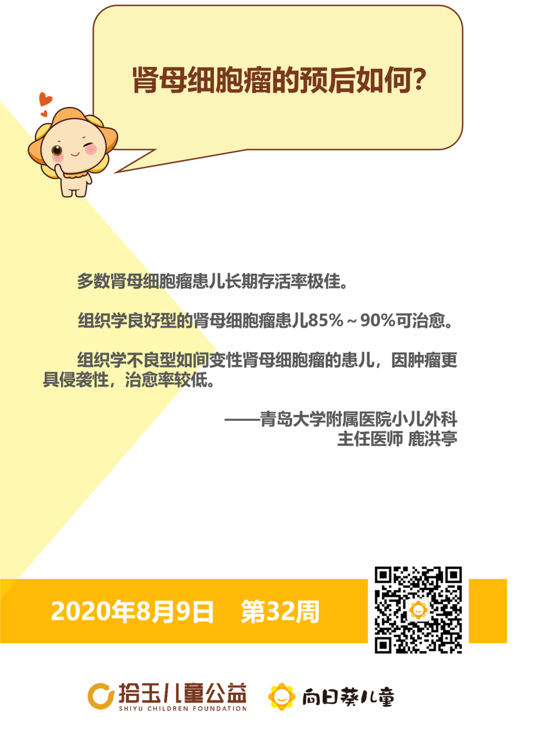 肾母细胞瘤的预后如何？| 儿童肿瘤科普周历