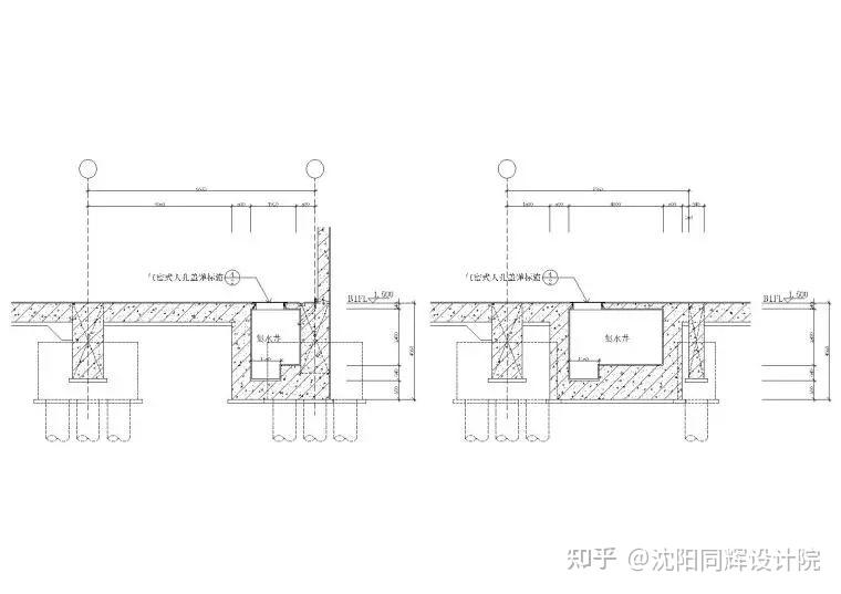厨房地坪及截水沟大样图地沟节点垃圾间地坪排水导沟剖面详图配膳室