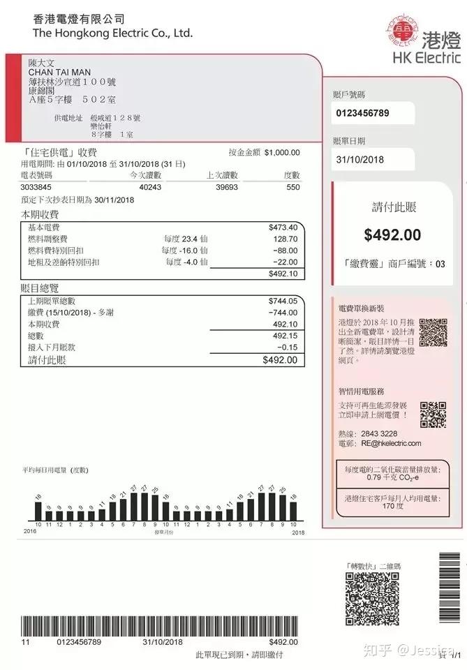 电费单(电子版大部分情况也被接受)可以当作地址证明
