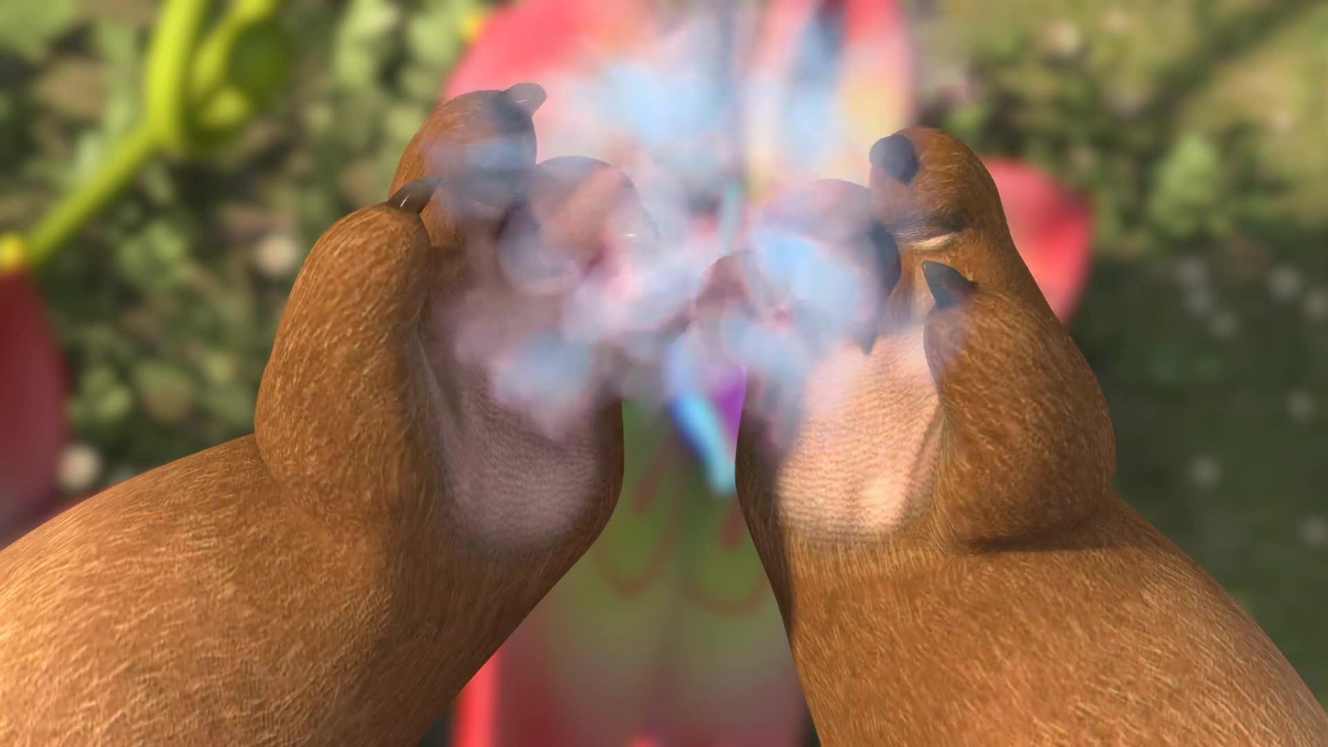 熊出没稻田鸭做的饭团就是好吃就熊二这嘴一口能塞好几个