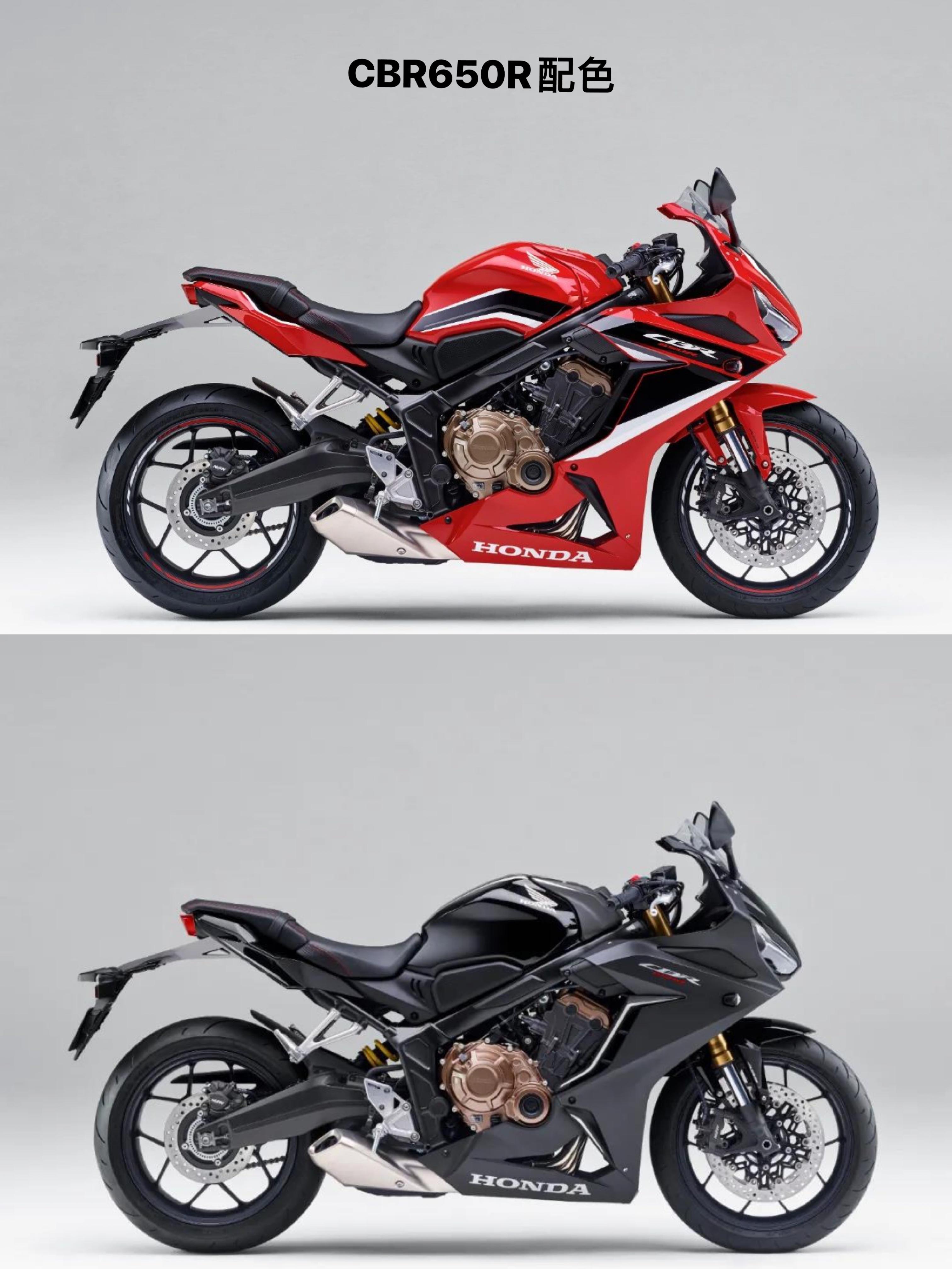 2021款cb650r提供了黑,灰,红三种配色供车友们选择,而全新的cbr650r在