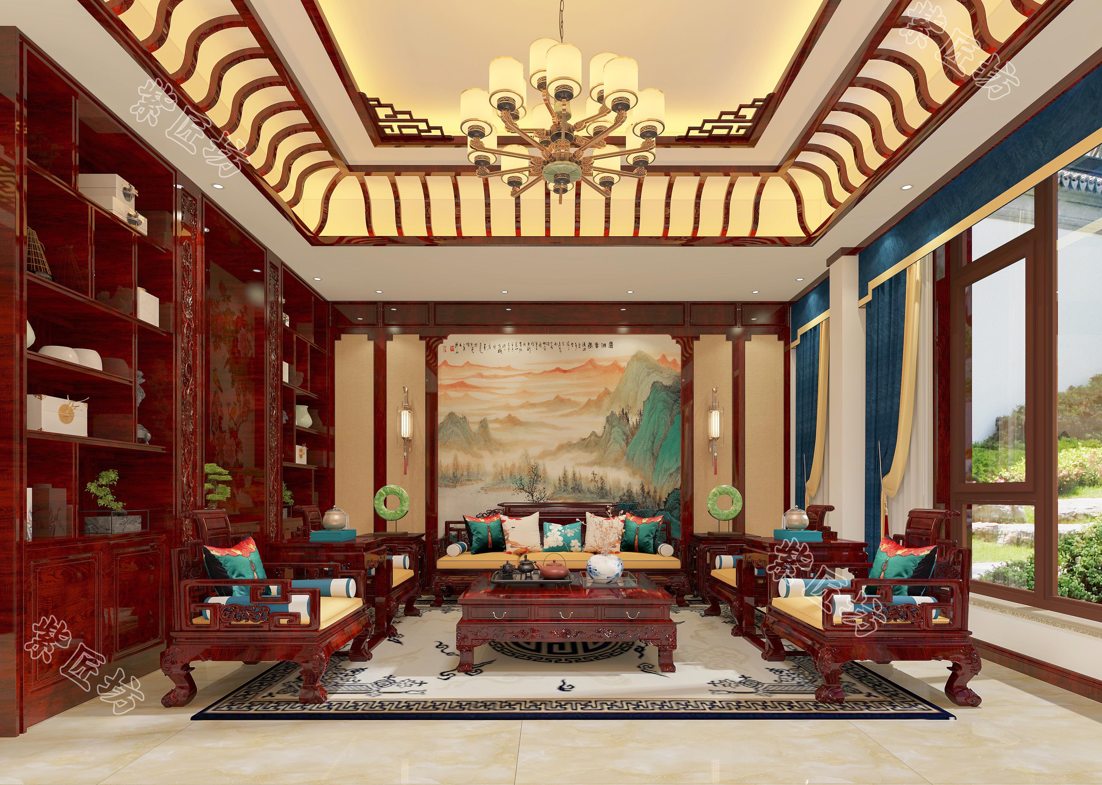 中式装修丨石家庄618㎡别墅设计,中式邸宅演绎最高级的东方雅致 - 知乎
