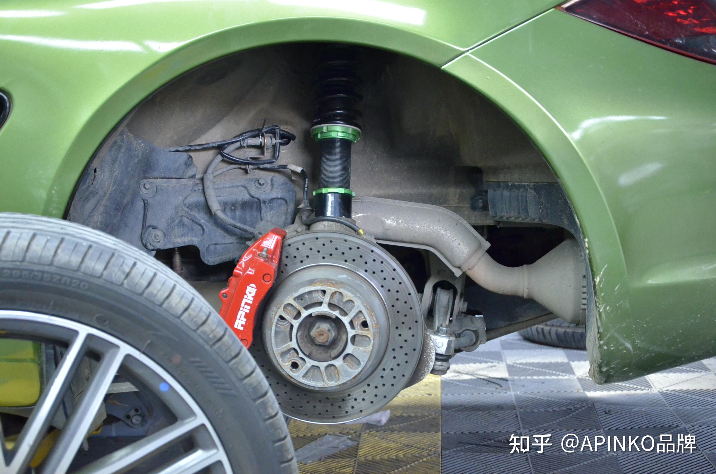 保时捷改装apinko绞牙避震作业