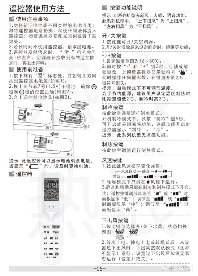 空调说明书图片