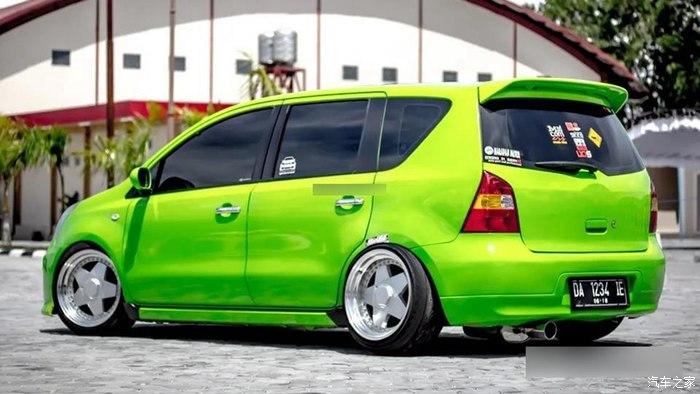 改装日产俊逸,这个绿色很亮眼