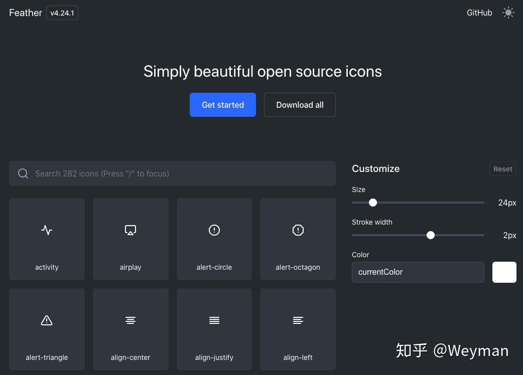 Feather Icon - 简单漂亮的免费开源图标库 - 知乎